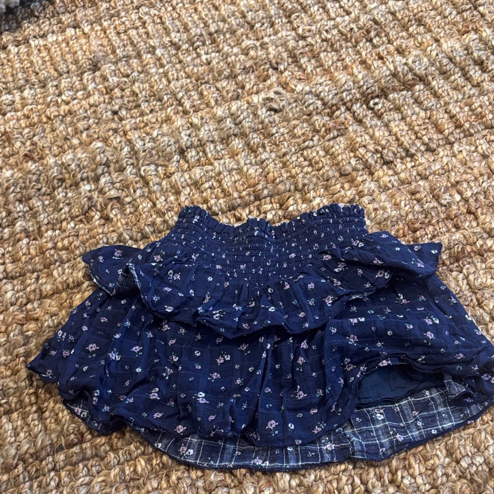 Katie J NYC Navy Floral Skirt